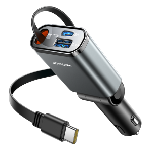 JOYROOM JR-CCL07 Chargeur Voiture Rétractable 3 en 1