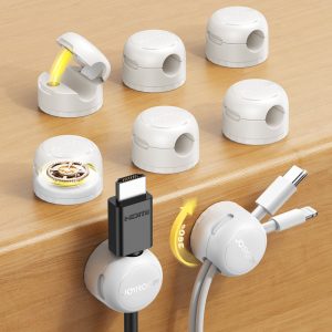 JOYROOM Organisateur de Câble Magnétique à Base Rotative — pour Bureau, Chevet & Voiture