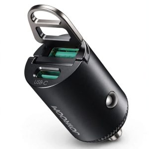 Chargeur voiture double USB rapide 60W/65W