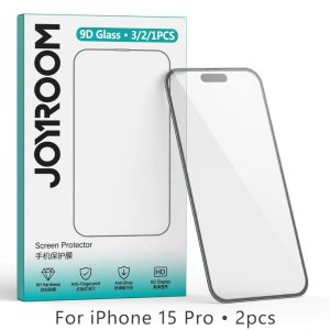 Verre trempé de protection écran 9D — iPhone 15 Pro