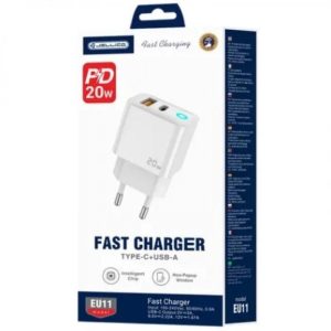 Chargeur secteur double port USB + USB-C 20W - JELLICO EU11