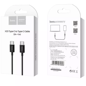 Cable Usb-C/Type C vers Usb-C/Type C (3.0A) 1 mètre HOCO X23 noir