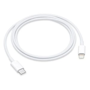Cable Usb-C vers Lightning ORIGINAL Apple iPhone 1 métre MX0K2ZM/A MQGJ2ZM/A/MM0A3ZM/A (Vrac) blanc