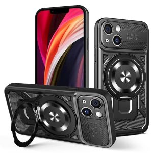 Coque ARMOR RING 360° MAG iPhone 14 - iPhone 13 noir