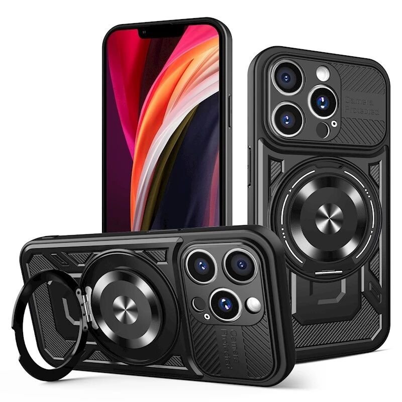 Coque ARMOR RING 360° MAG iPhone 14 Pro noir