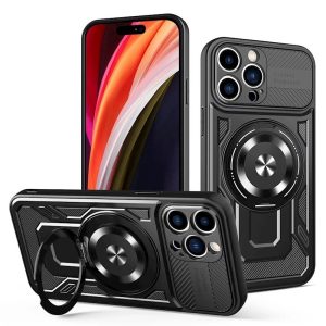 Coque ARMOR RING 360° MAG iPhone 15 Pro Max noir