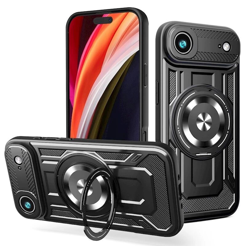 Coque ARMOR RING 360° MAG iPhone 17 Air noir