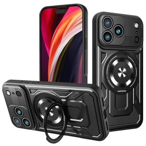 Coque ARMOR RING 360° MAG iPhone 17 Pro Max / iPhone 18 Pro Max noir
