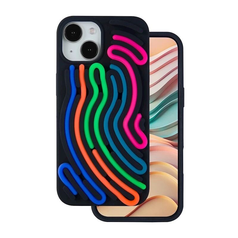 Coque ARTLINE 3D iPhone 15 noir