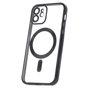 Coque CHROME EDGE MAG iPhone 12 noir