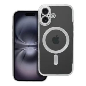 Coque CRYSTAL EDGE MAG iPhone 16 argent