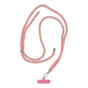 Cordon universel 8mm en nylon 165 cm (boucle poignet 82,5 cm) rose-blanc