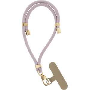 Cordon universel au poignet avec mousqueton rose