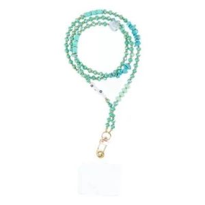 Cordon universel avec perles 82 cm (boucle poignet 41 cm) vert