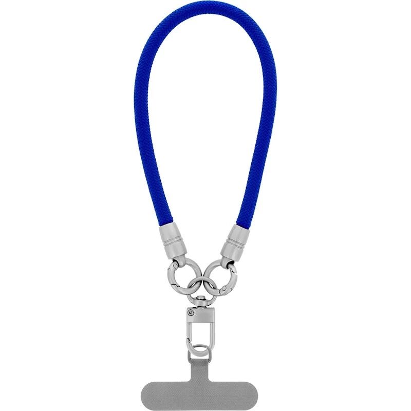 Cordon universel en corde tressée polyester 30cm bleu