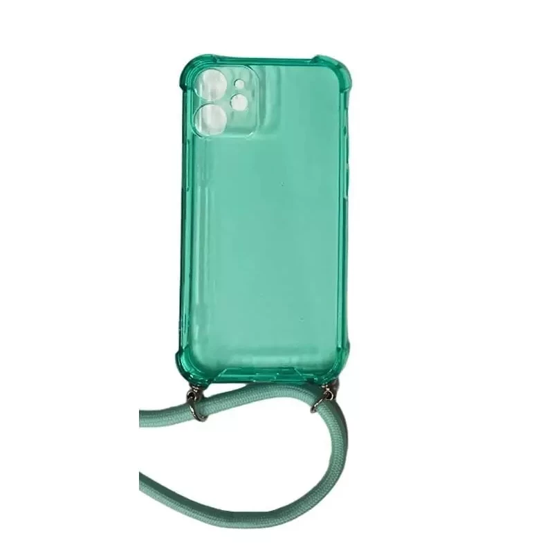 Coque CORDON iPhone 13 Mini - iPhone 12 mini vert transparent