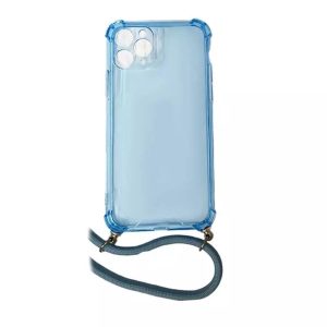 Coque CORDON iPhone 11 Pro bleu transparent