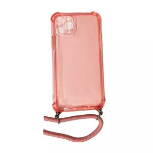 Coque CORDON iPhone 11 Pro rose transparent