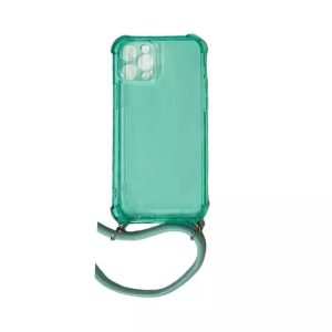 Coque CORDON iPhone 12/12 Pro vert transparent
