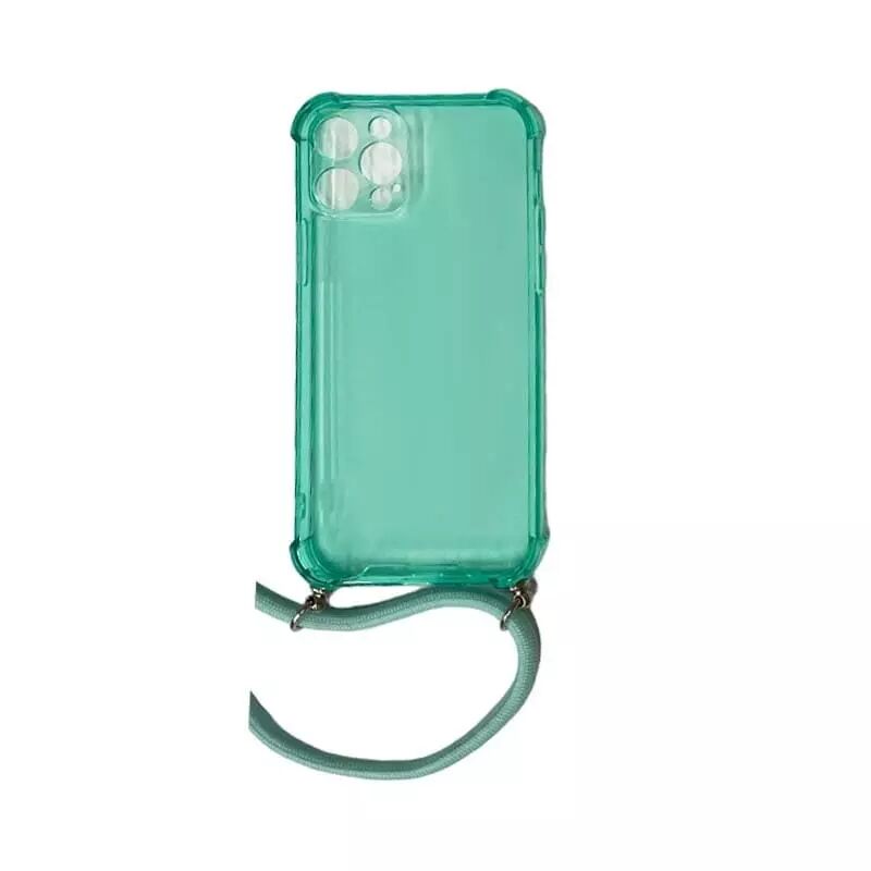 Coque CORDON iPhone 12/12 Pro vert transparent