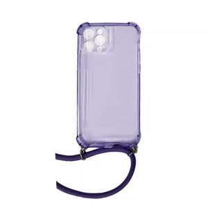 Coque CORDON iPhone 12/12 Pro violet transparent