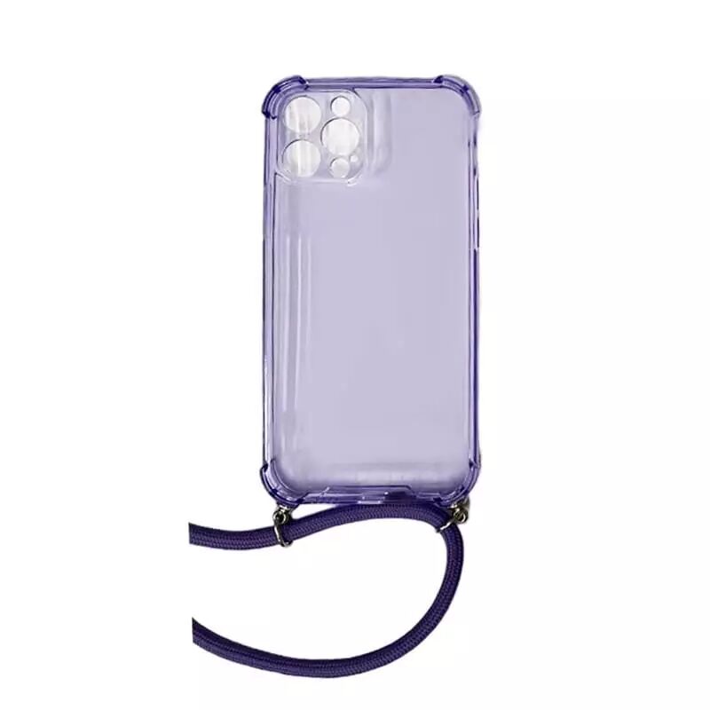 Coque CORDON iPhone 12/12 Pro violet transparent