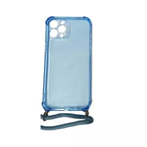 Coque CORDON iPhone 12 Pro Max bleu transparent