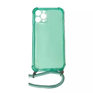 Coque CORDON iPhone 12 Pro Max vert transparent