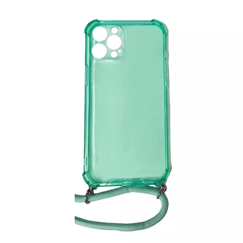 Coque CORDON iPhone 12 Pro Max vert transparent