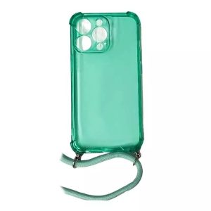 Coque CORDON iPhone 13 Pro vert transparent