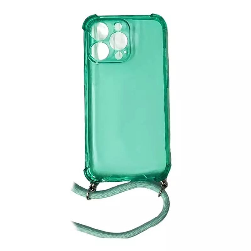Coque CORDON iPhone 13 Pro vert transparent