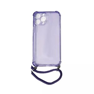 Coque CORDON iPhone 13 Pro Max violet transparent