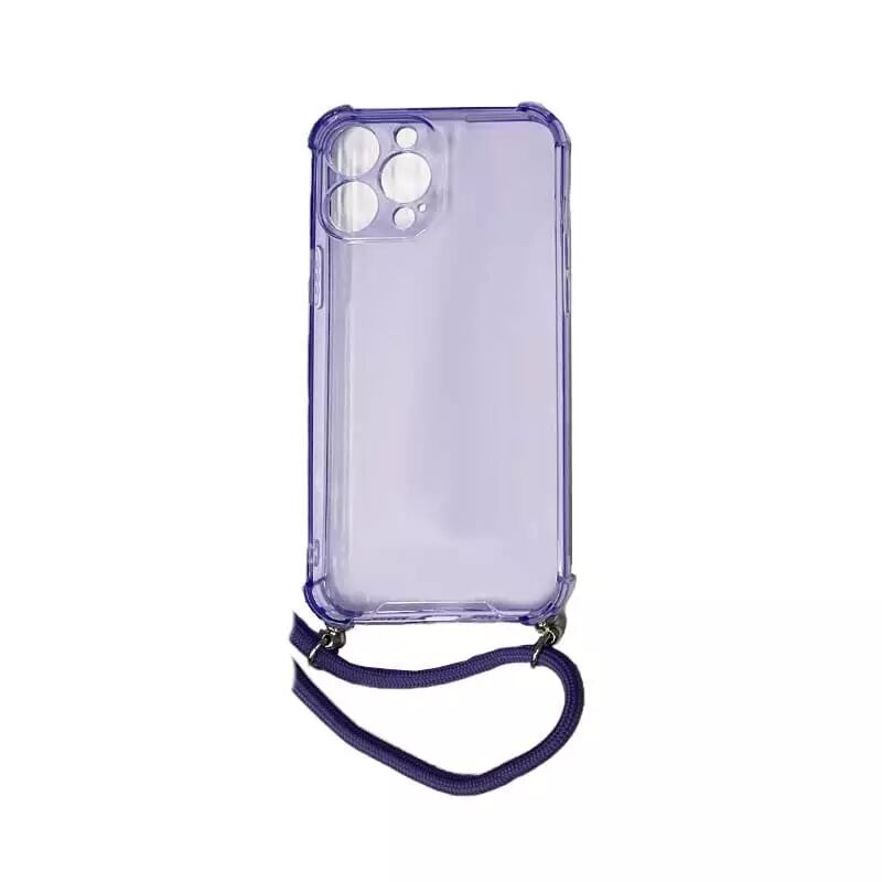 Coque CORDON iPhone 13 Pro Max violet transparent