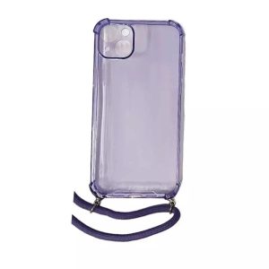 Coque CORDON iPhone 14 Plus violet transparent