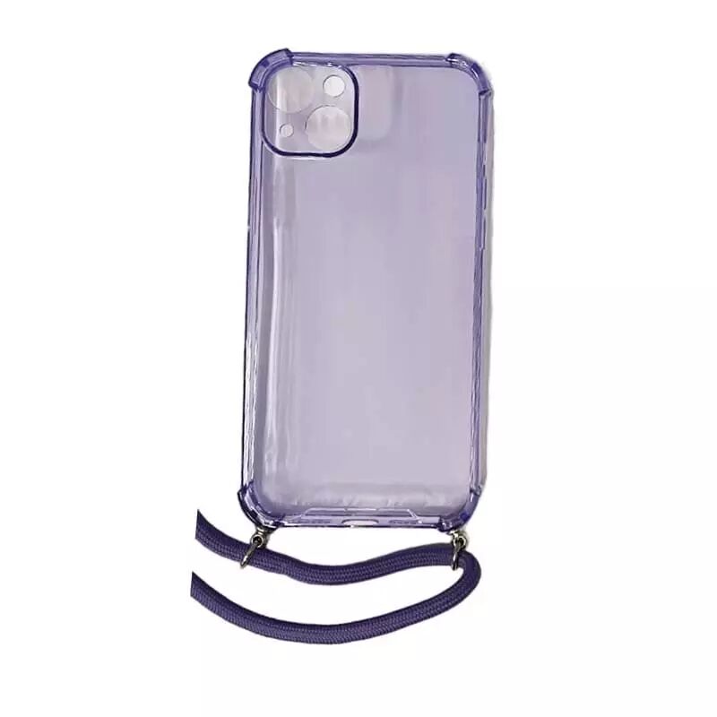 Coque CORDON iPhone 14 Plus violet transparent