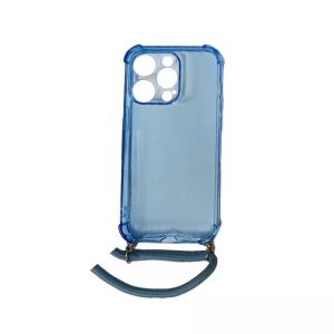 Coque CORDON iPhone 14 Pro bleu transparent