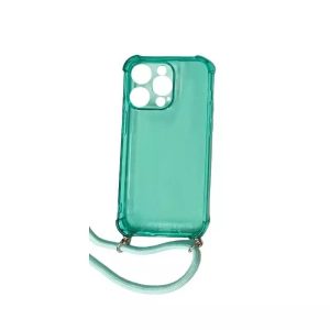 Coque CORDON iPhone 14 Pro vert transparent