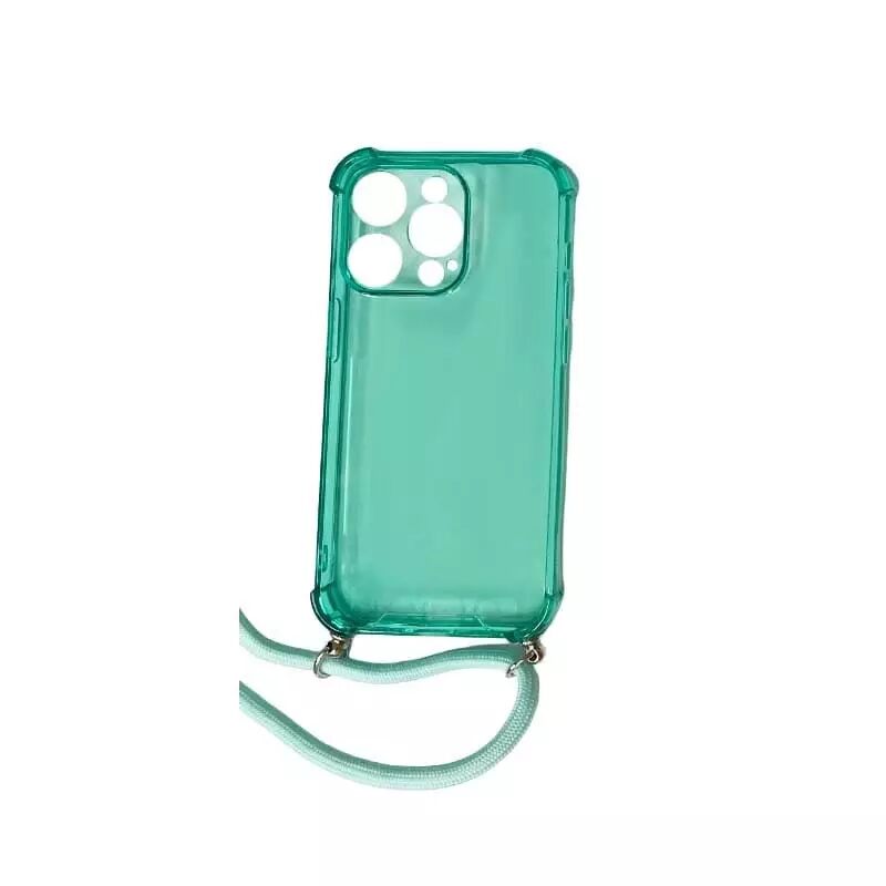 Coque CORDON iPhone 14 Pro vert transparent