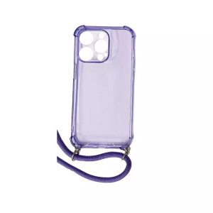 Coque CORDON iPhone 14 Pro violet transparent