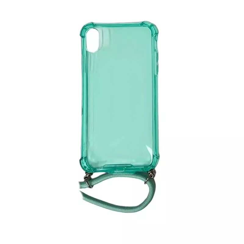 Coque CORDON iPhone XR vert transparent