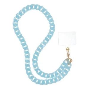 Cordon universel avec chaine plastique 80 cm (boucle poignet 40 cm) blue