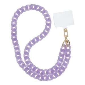 Cordon universel avec chaine plastique 80 cm (boucle poignet 40 cm) violet