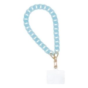 Cordon universel avec chaine plastique 40 cm (boucle poignet 20 cm) bleu