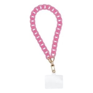 Cordon universel avec chaine plastique 40 cm (boucle poignet 20 cm) rose