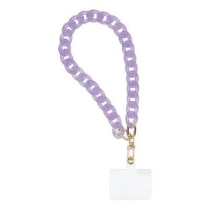 Cordon universel avec chaine plastique 40 cm (boucle poignet 20 cm) violet